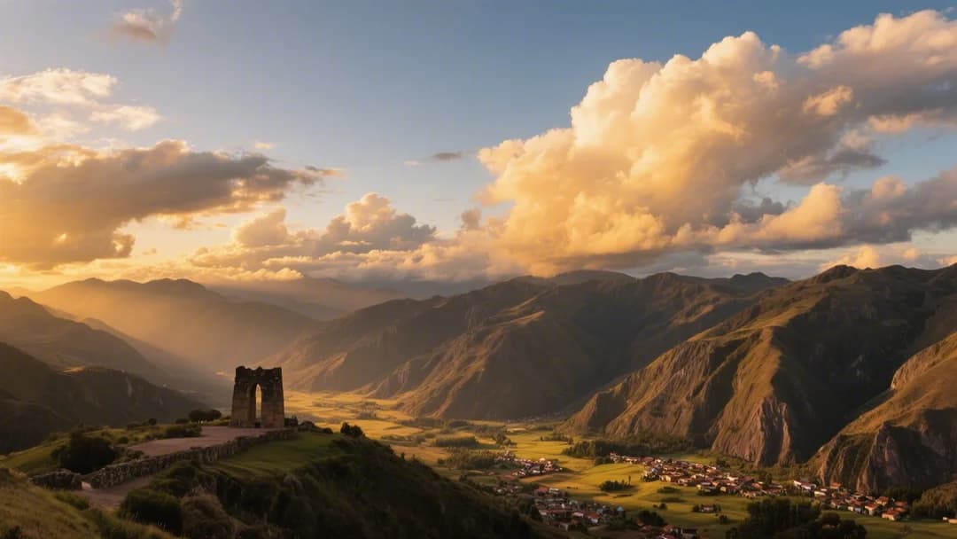 Vista panorámica desde el mirador Cielo Punku en Huaro, Cusco.