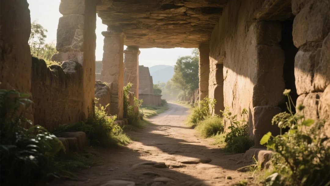 Gradas y camino en Huaca Zapantiana, Cusco.