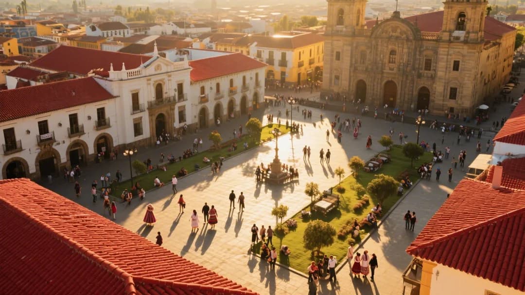 Plaza de Armas de Cusco con la catedral al fondo