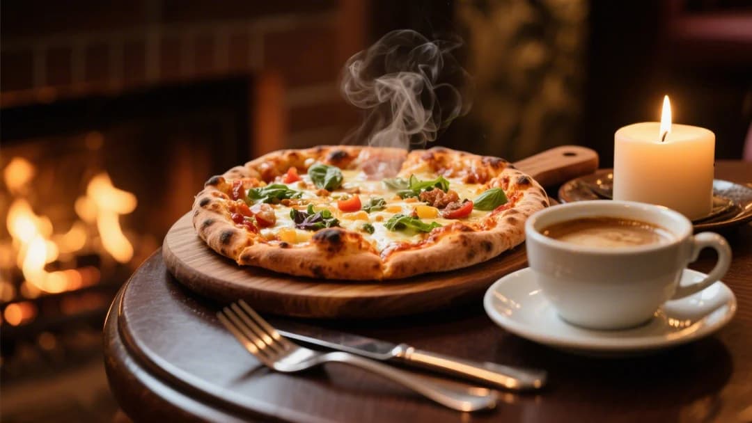 Pizza artesanal servida en el Coffee Corner del Hotel Palacio del Inka