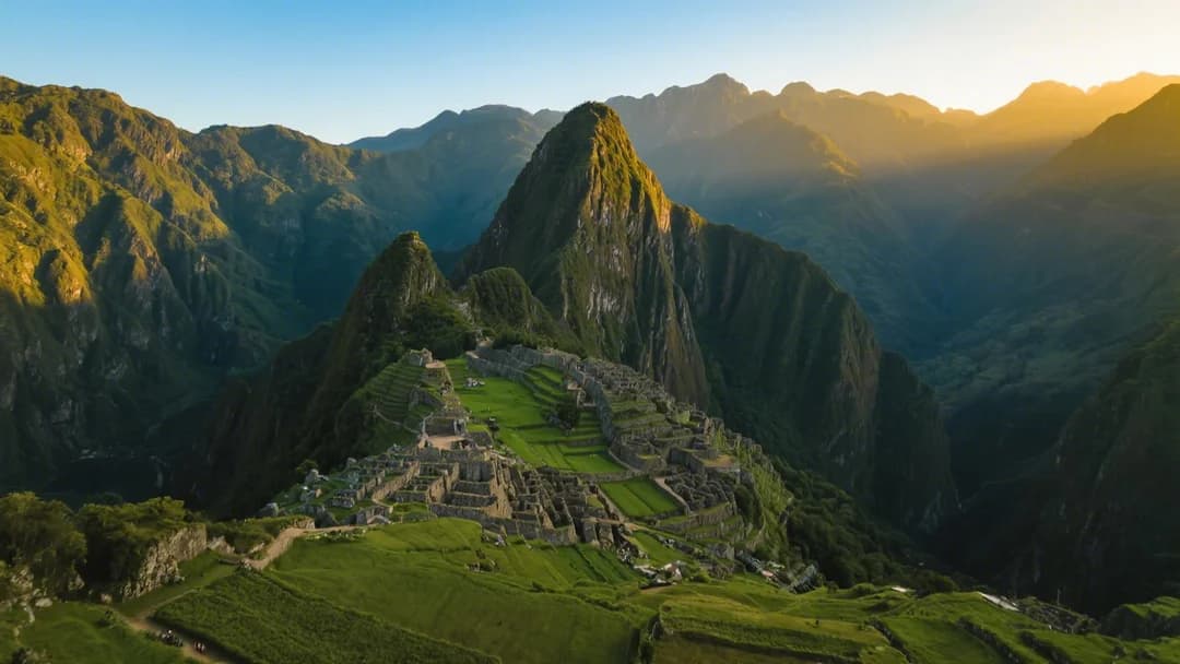 Vista panorámica del Valle Sagrado de los Incas en Cusco, Perú.