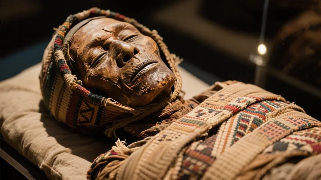 Momia en exhibición en el Museo del Inca de Cusco